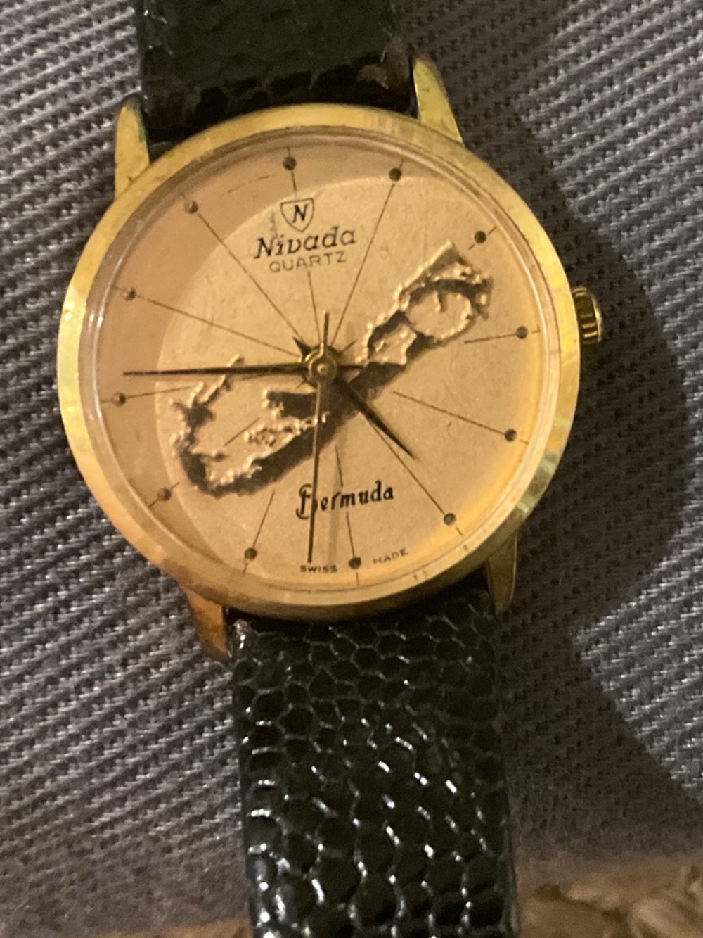 Stunning Nivada Bermuda Swiss Made Women Watch Gold face New RARE EUC